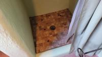 Shower floor tile accents