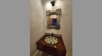 Handpainted Sink, Antique Mexican Mirror