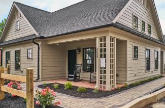 The Benjamin House Front Porch and Entrance