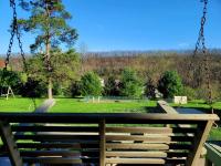 Backyard swing.  Views, birds, breeze