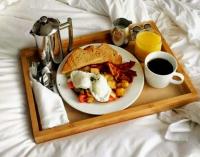 Breakfast in bed, in the dining room or on the patio